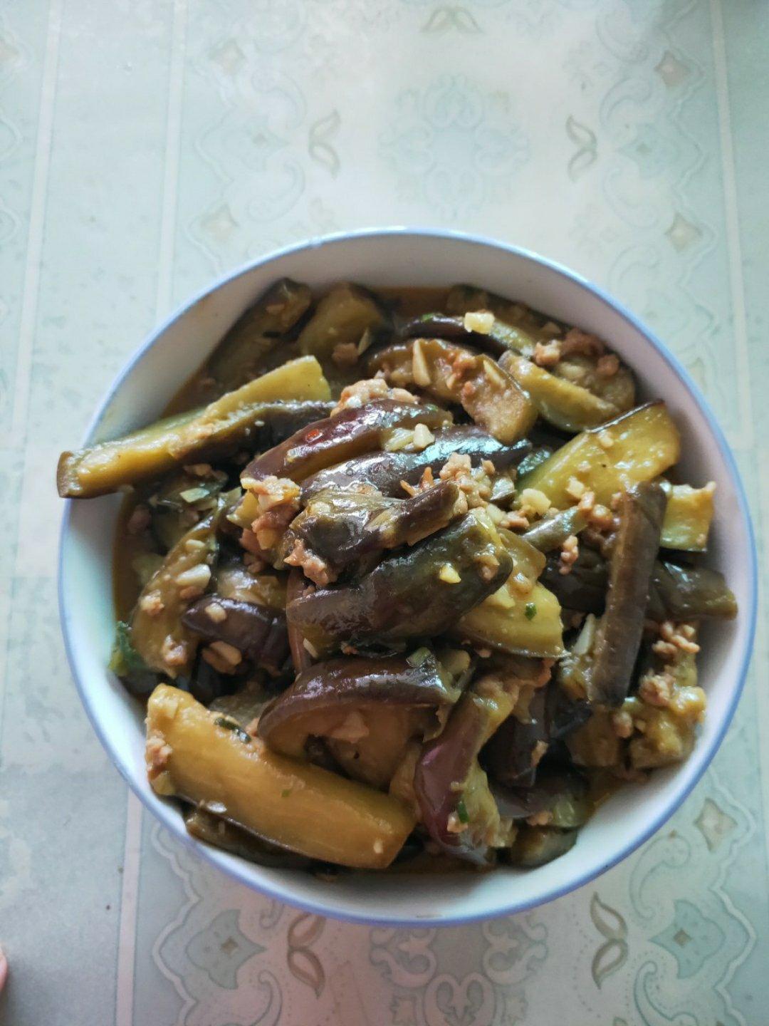 红烧肉沫茄子