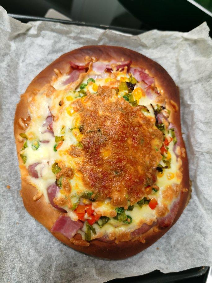 鲜虾🍤培根披萨🍕“内附敲好吃的饼皮做法”