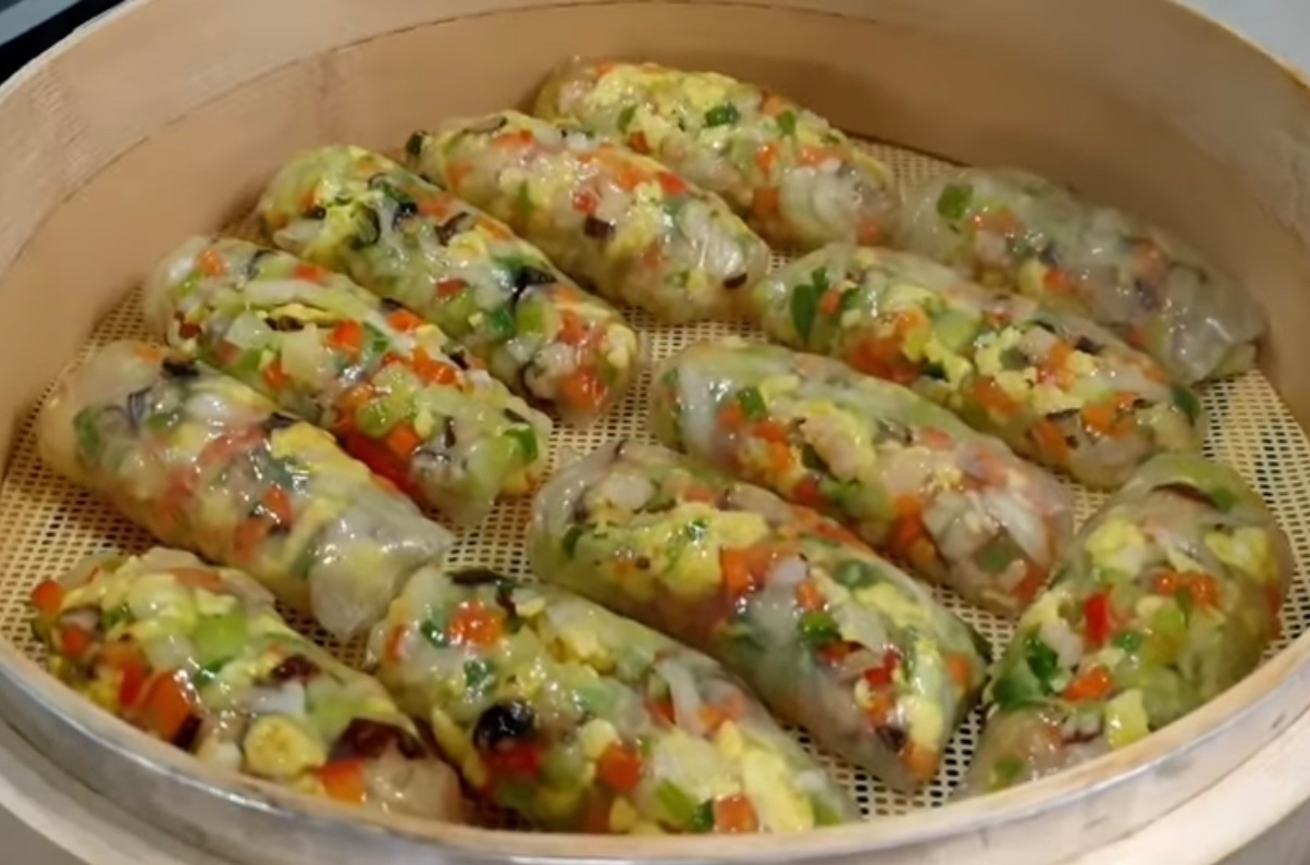 越南春卷皮卷虾仁蔬菜减肥代餐的做法