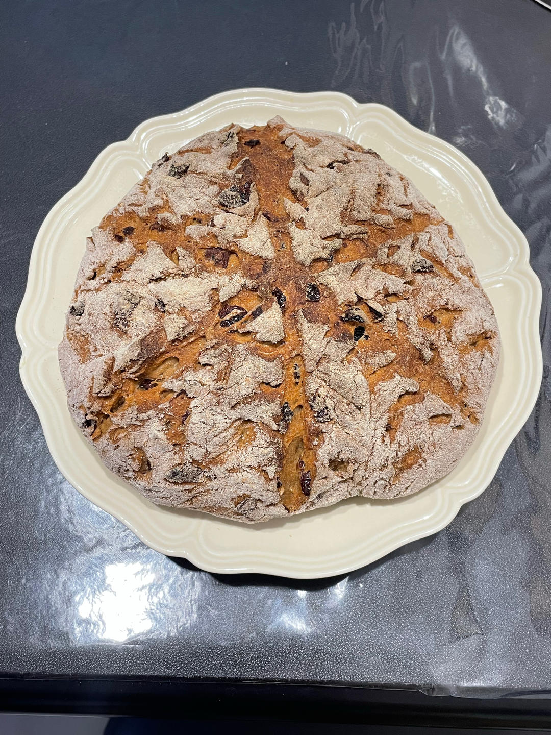 减脂人士福音！！！免揉蔓越莓欧包