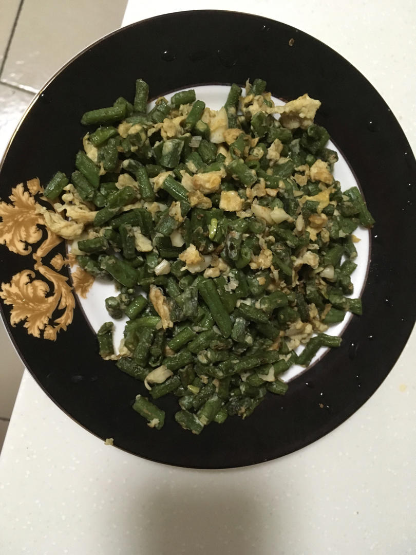豆角炒鸡蛋