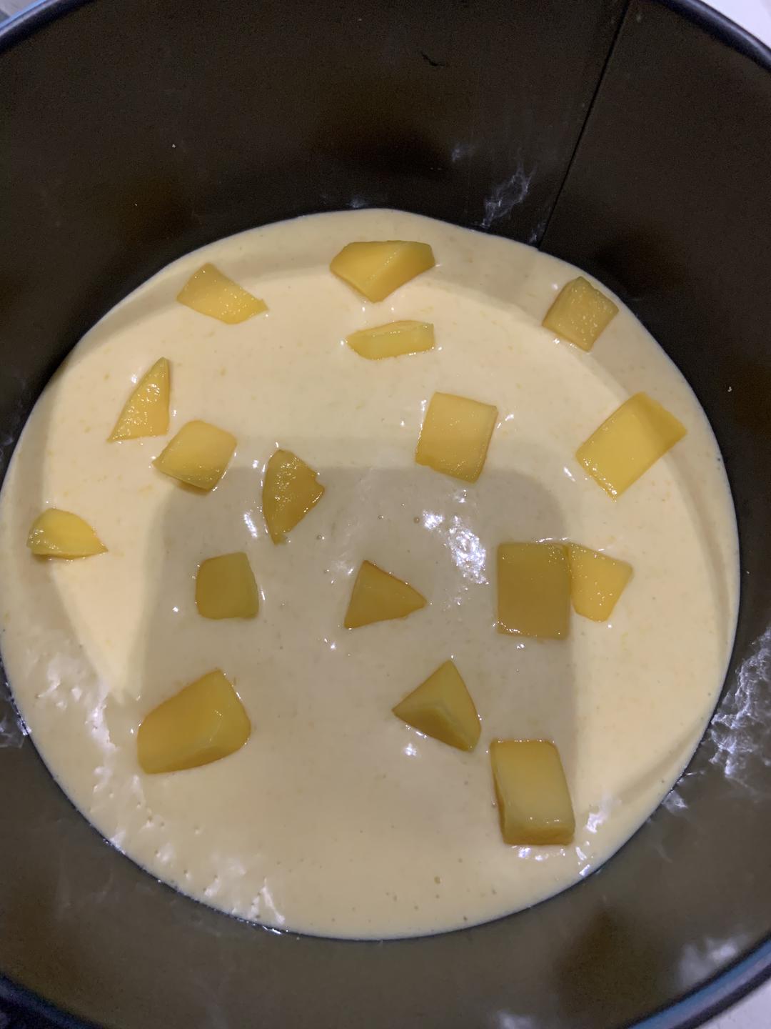 免烤芒果慕斯蛋糕                   no-bake mango mousse cake的做法 步骤4