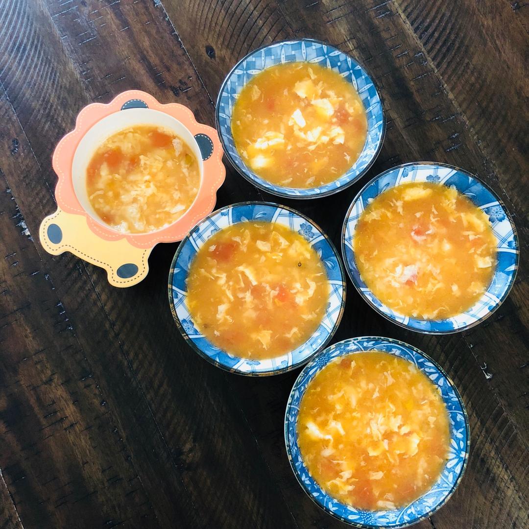 西红柿鸡蛋疙瘩汤