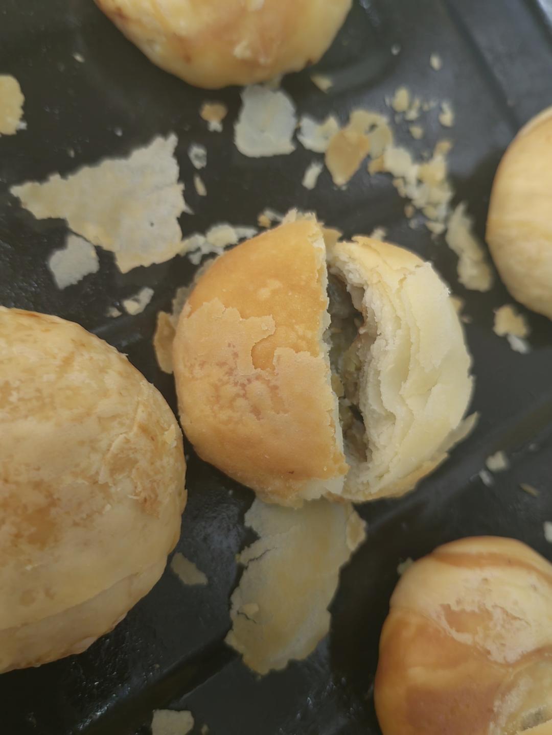 酥皮绿豆饼   酥得掉渣渣