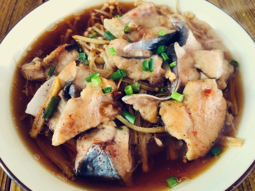 🔥好吃不胖❗️蒜蓉金针菇蒸巴沙鱼❗️