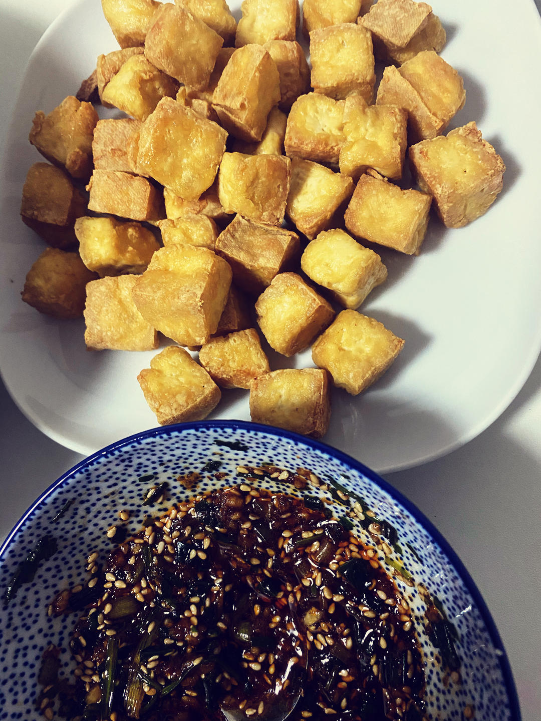 空气炸锅炸豆腐