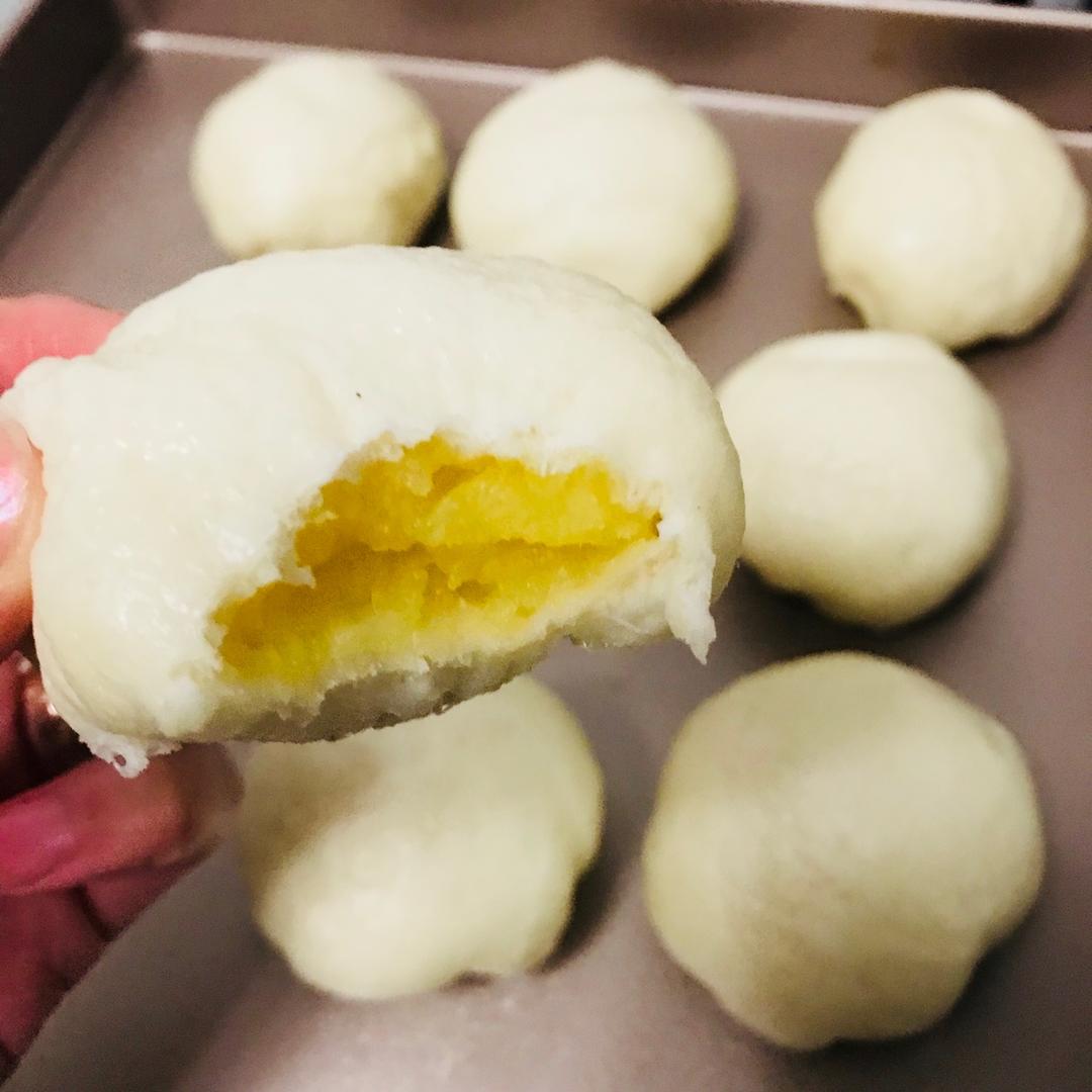 自制无油奶黄包