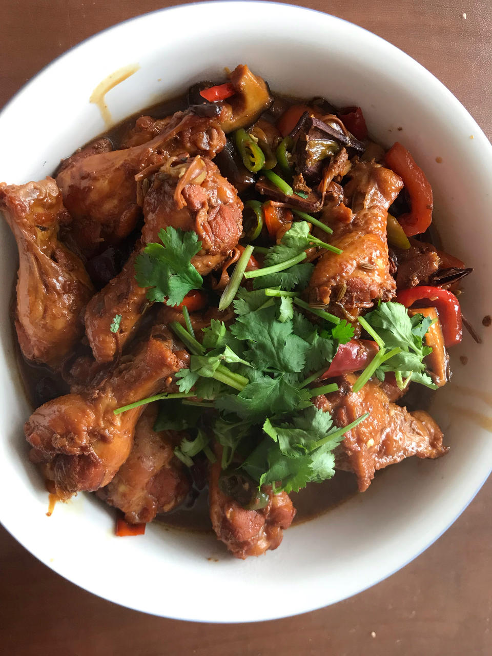 香菇炖鸡腿