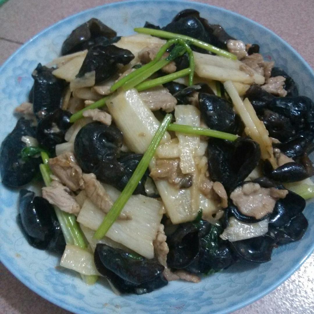 淮山（山药）炒木耳