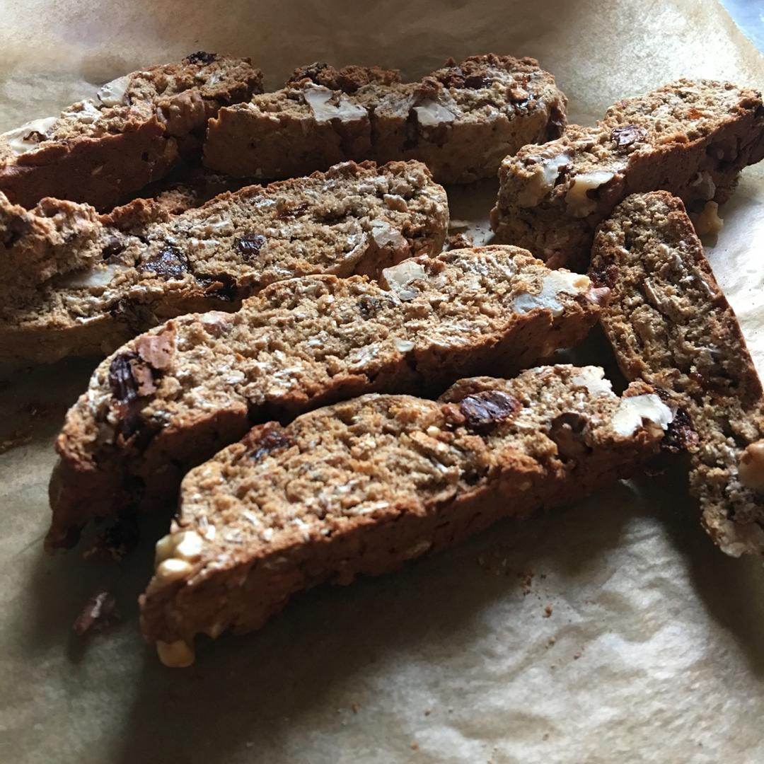 【健康零食】燕麦坚果意式脆饼