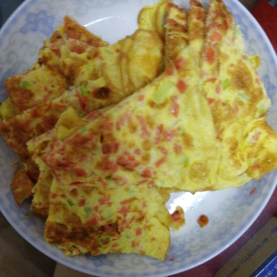 简单好做的蔬菜鸡蛋饼