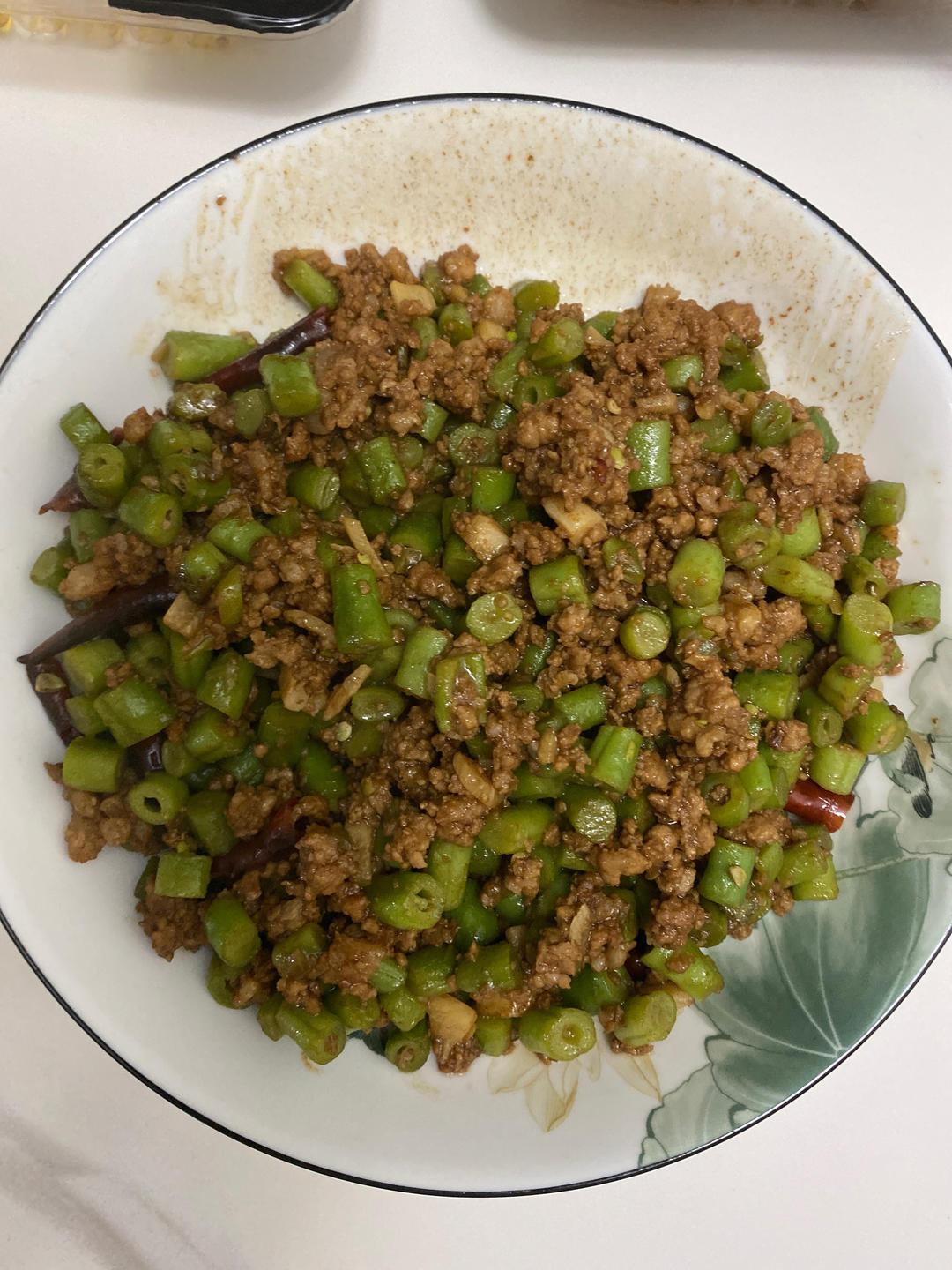 肉沫豆角下饭菜