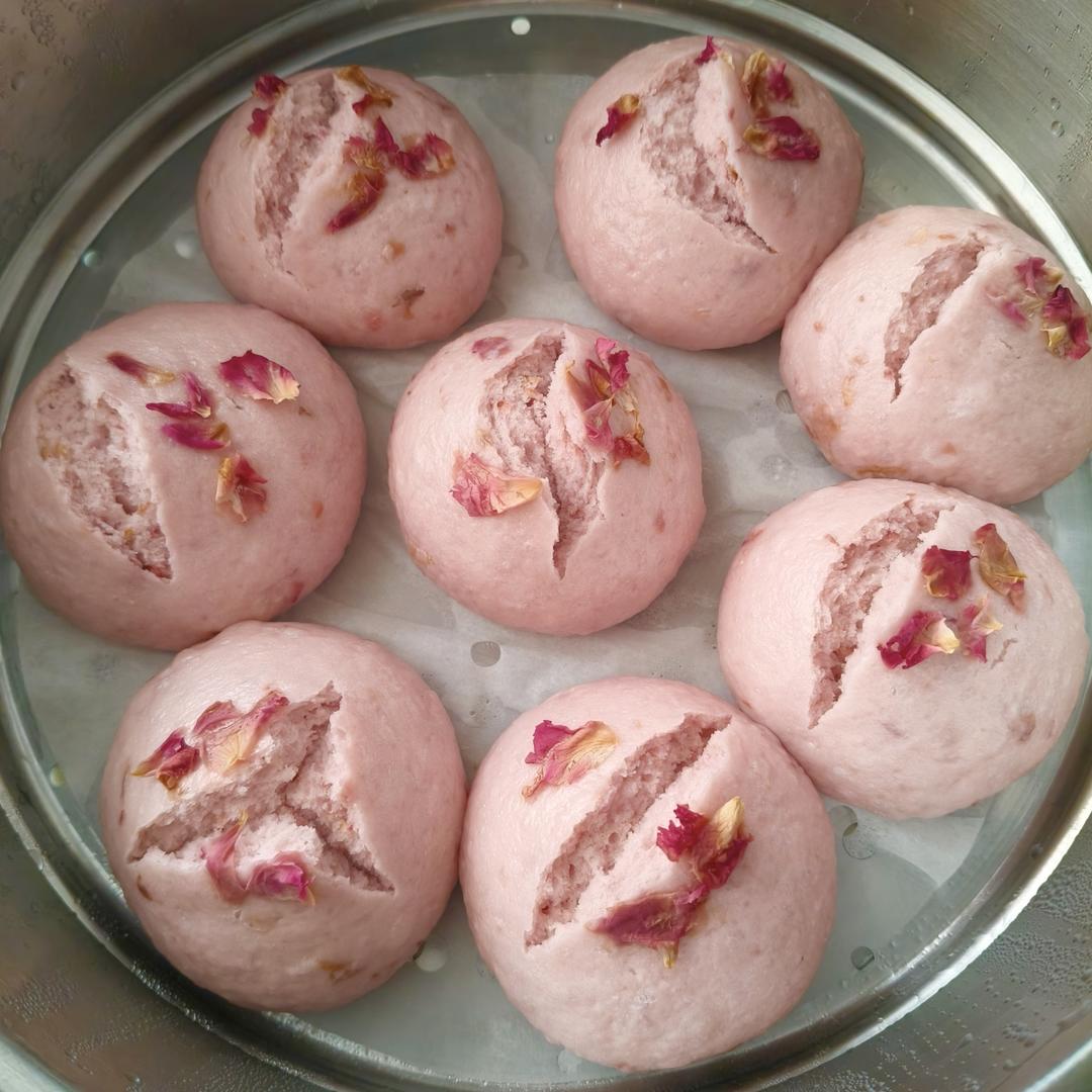 🌸玫瑰酒酿馒头|把春天揉进面团里🌿