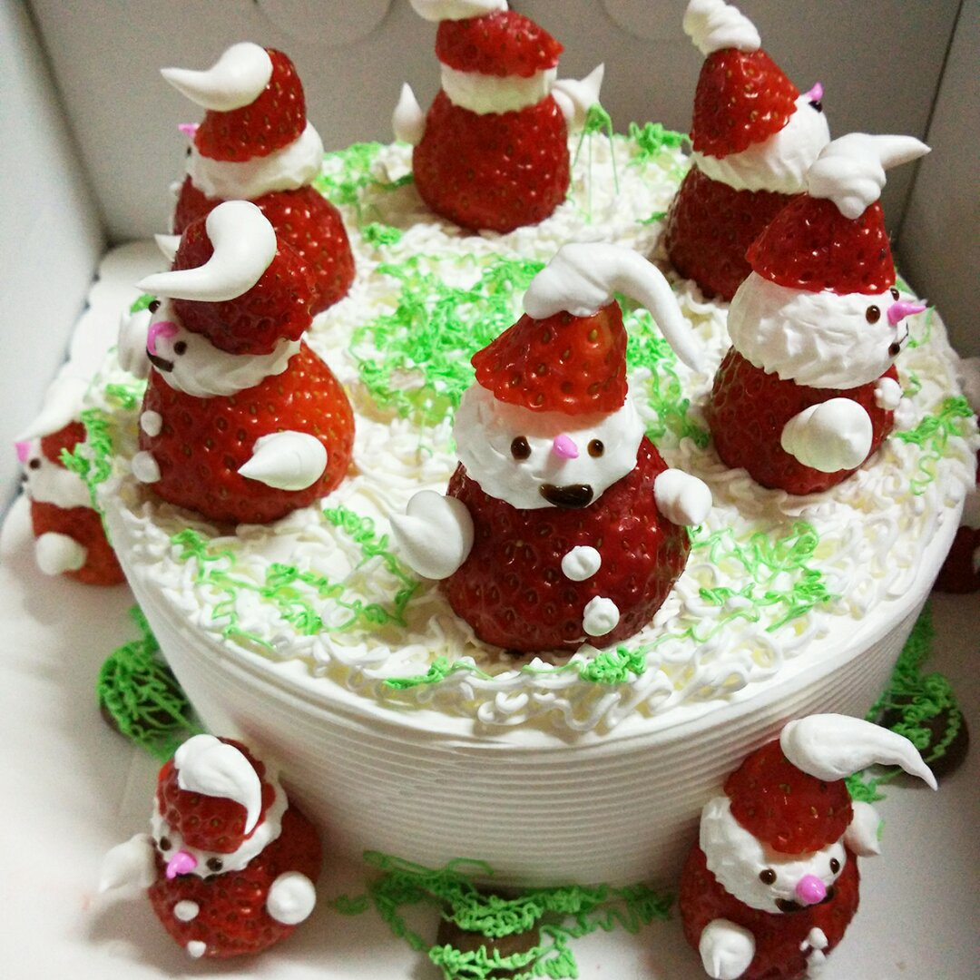 小雪-999做的过个萌萌的美美的圣诞节【欢乐滴雪景圣诞老人蛋糕】