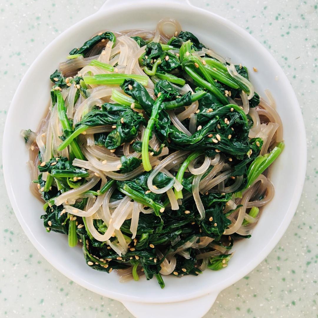 凉拌菠菜粉丝