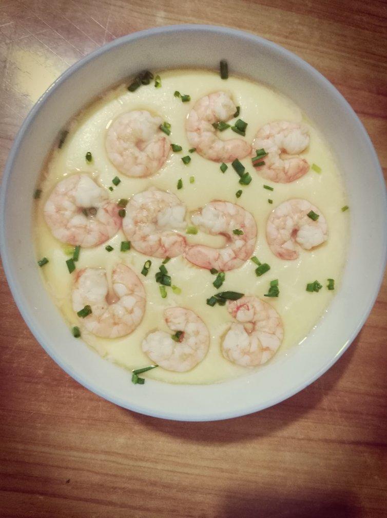 滑嫩的虾仁蛋羹