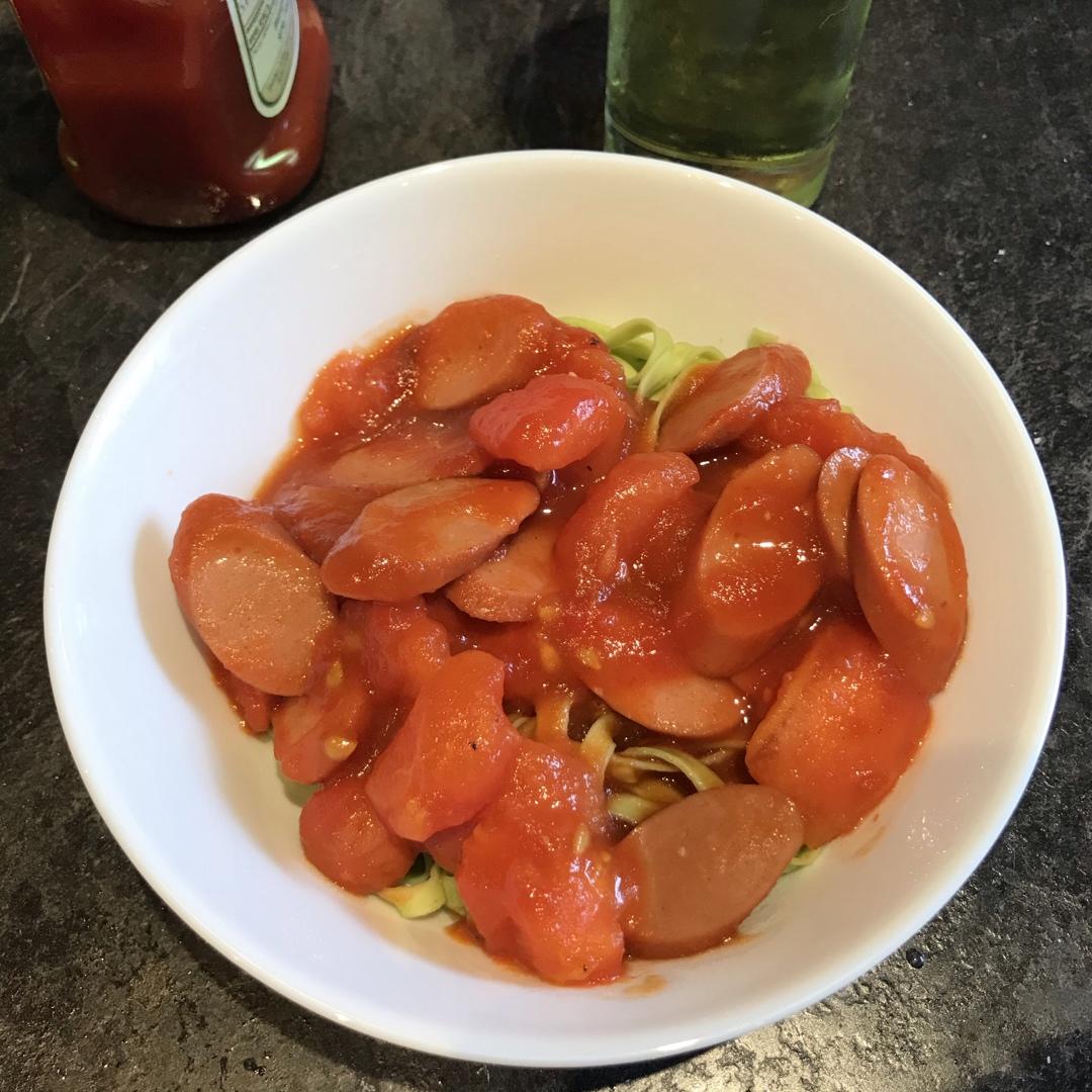 5分钟超好吃的番茄鸡蛋火腿烩饭