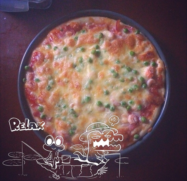 厚底鲜虾培根披萨