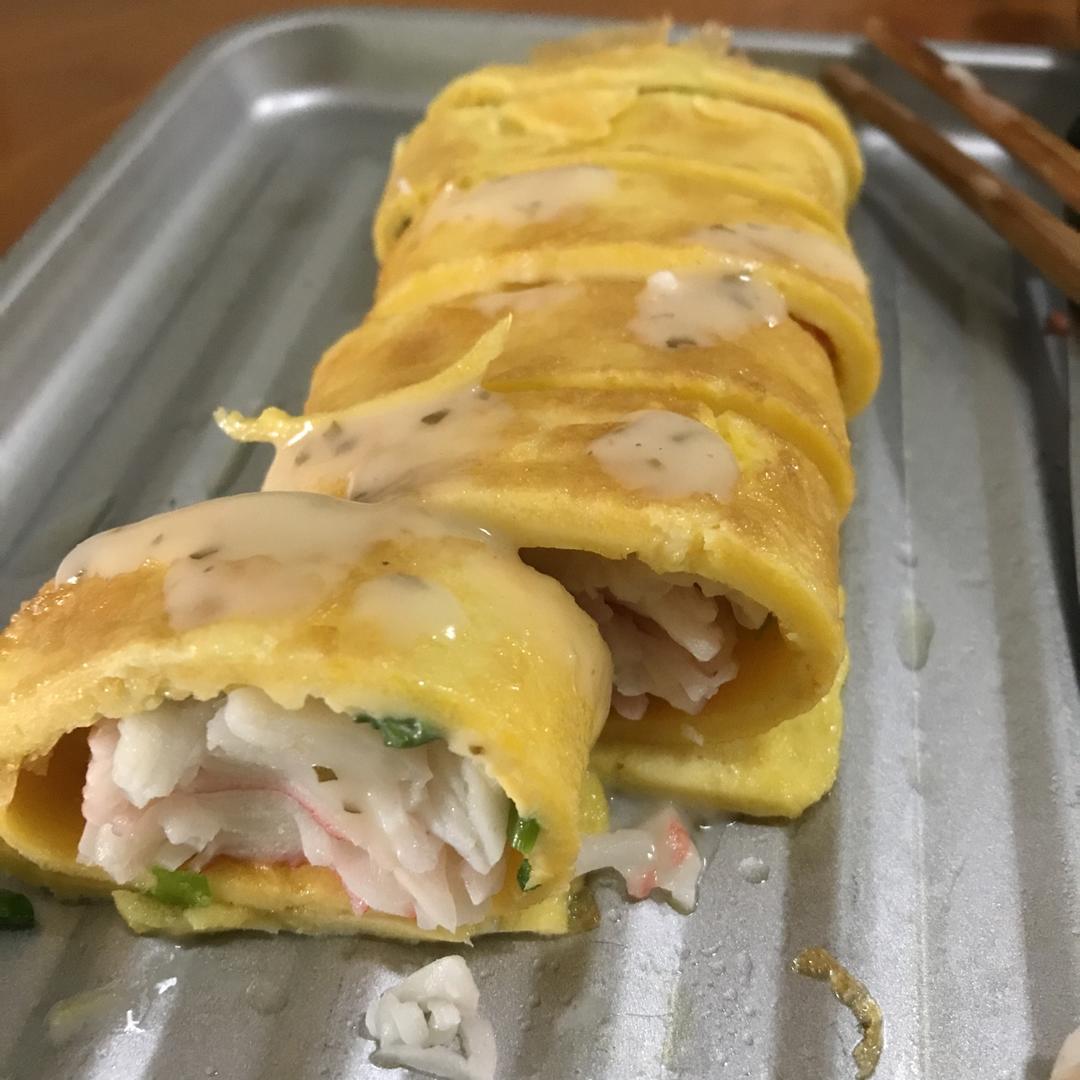 鲜虾鸡蛋卷【诱食】