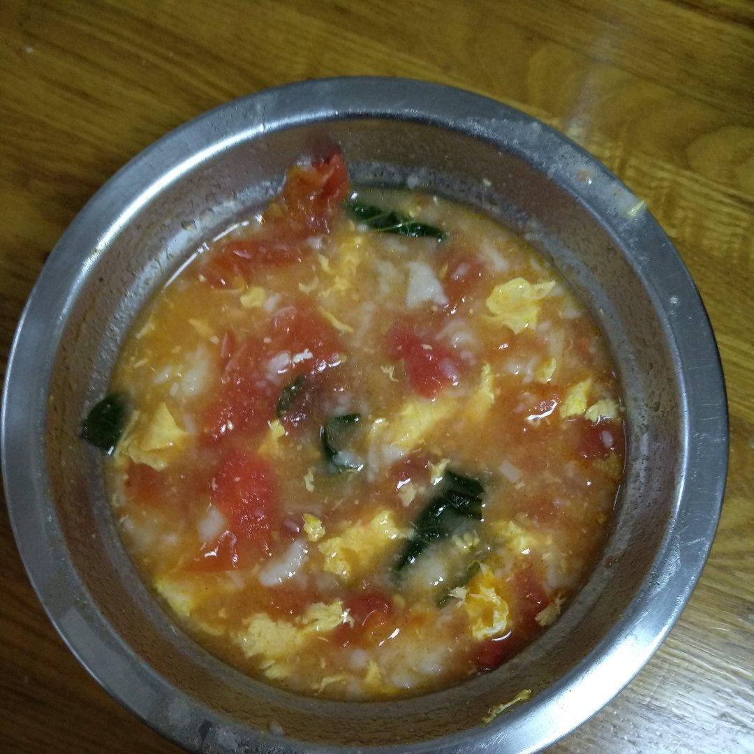 西红柿鸡蛋疙瘩汤