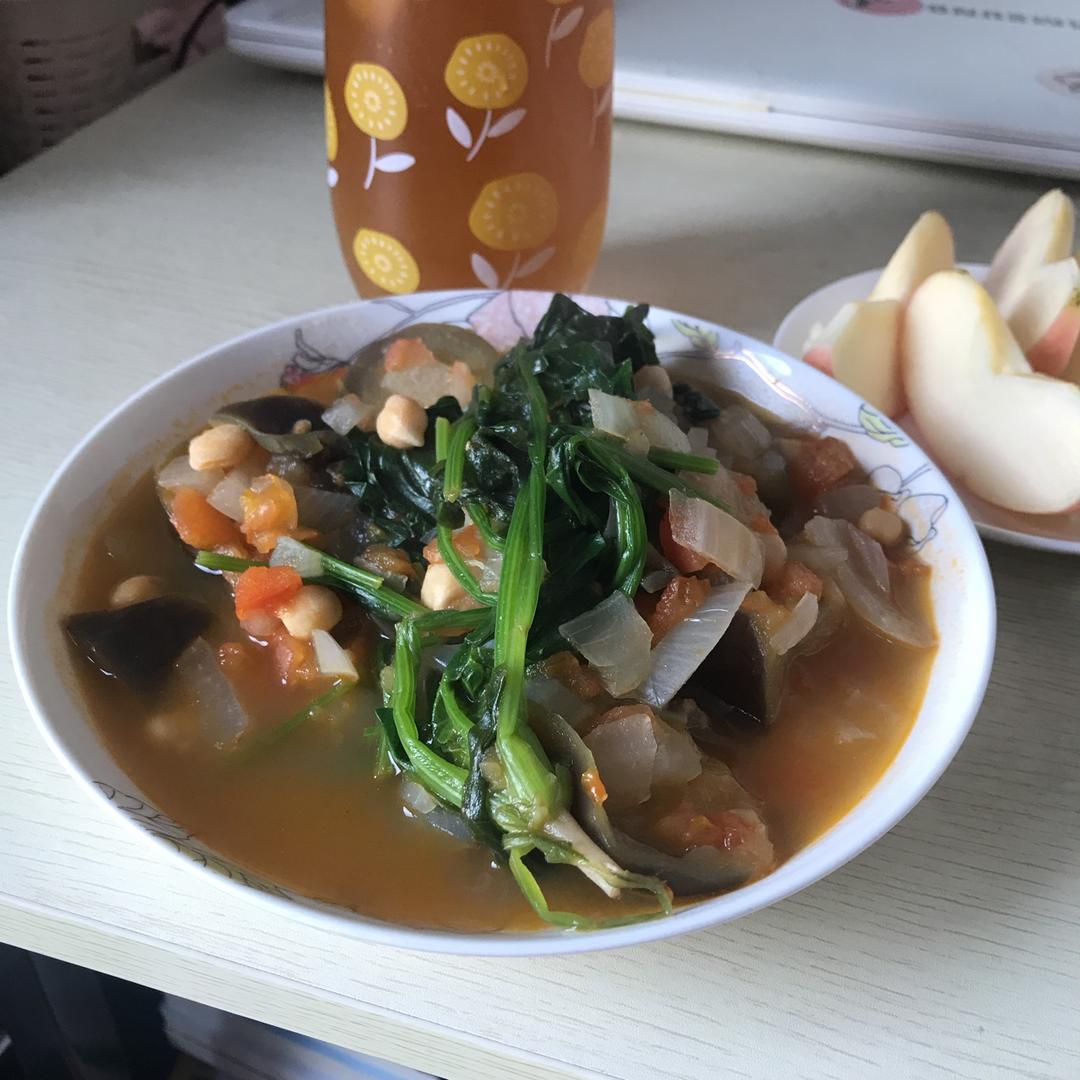 西红柿茄子烩鹰嘴豆