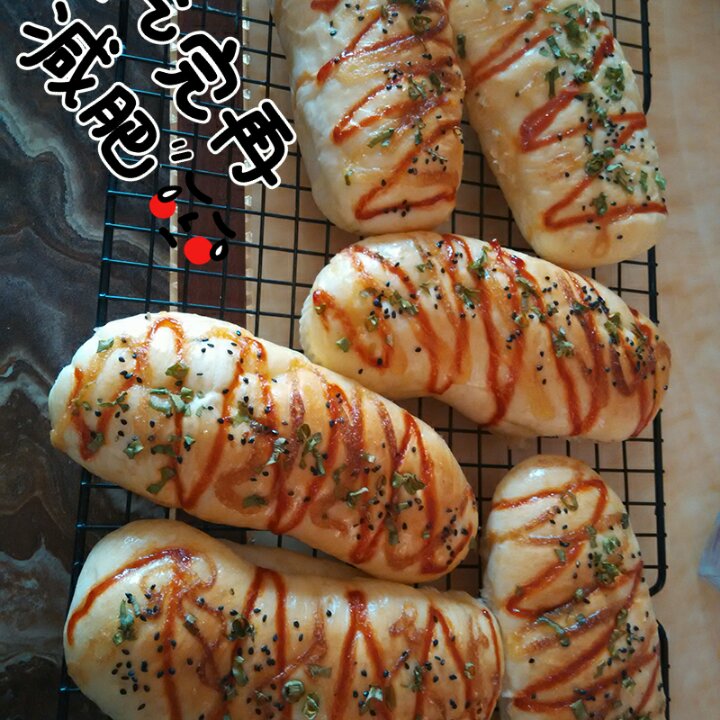 火腿肠早餐面包（一次发酵法）