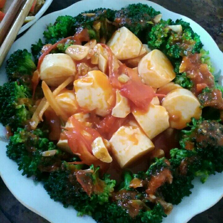 西兰花日本豆腐