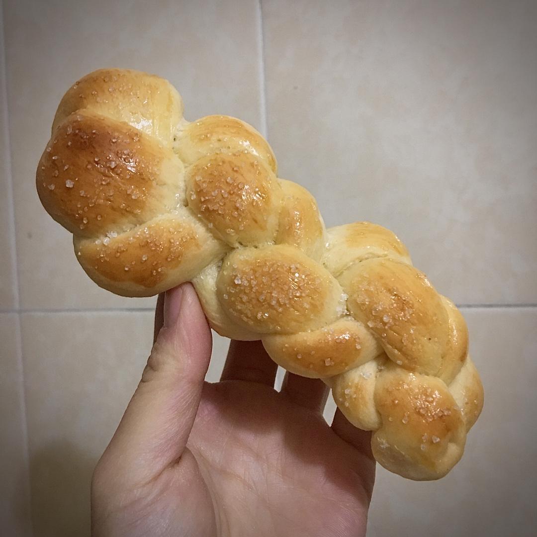 砂糖麻花面包（两股辫子）