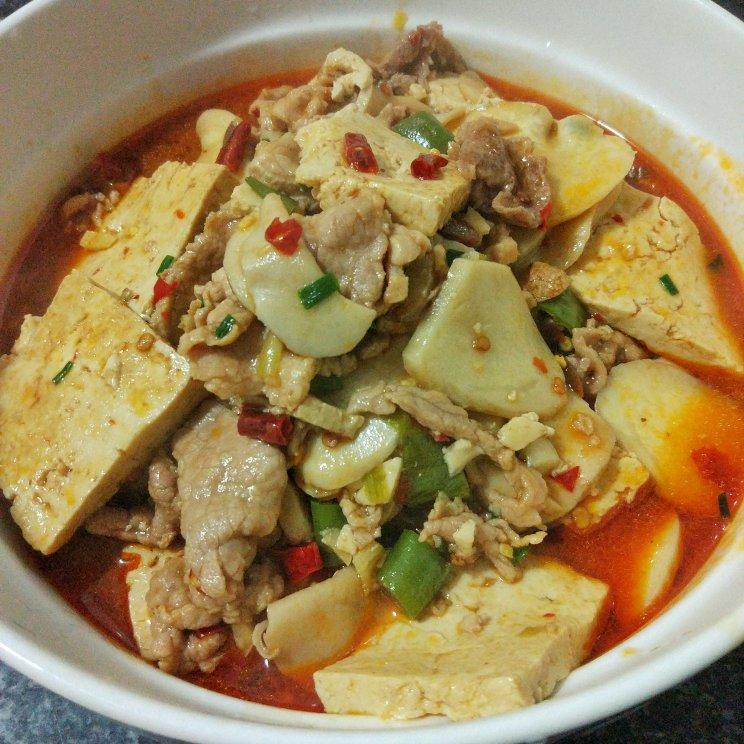 香辣豆腐肉片