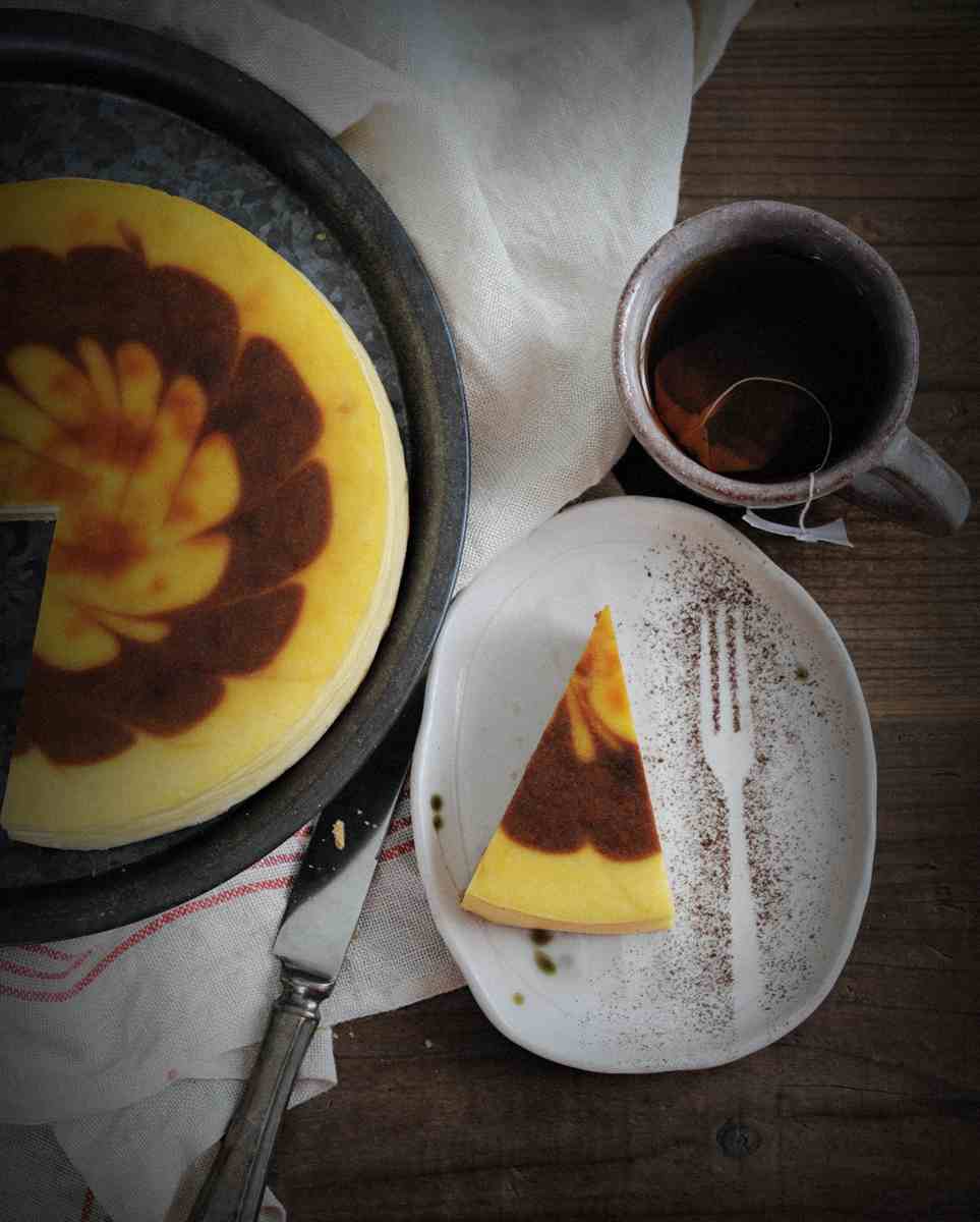 咖啡芝士双拼蛋糕