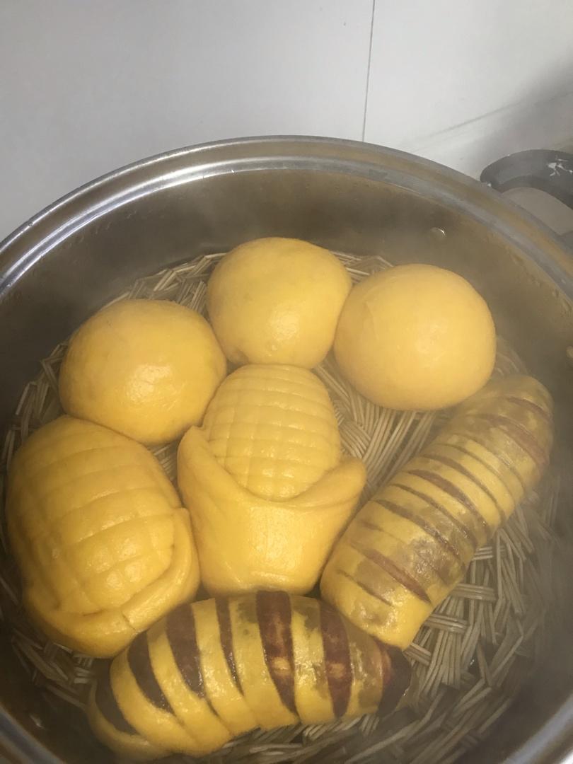 南瓜豆沙包，紫薯包（自制豆沙教程）