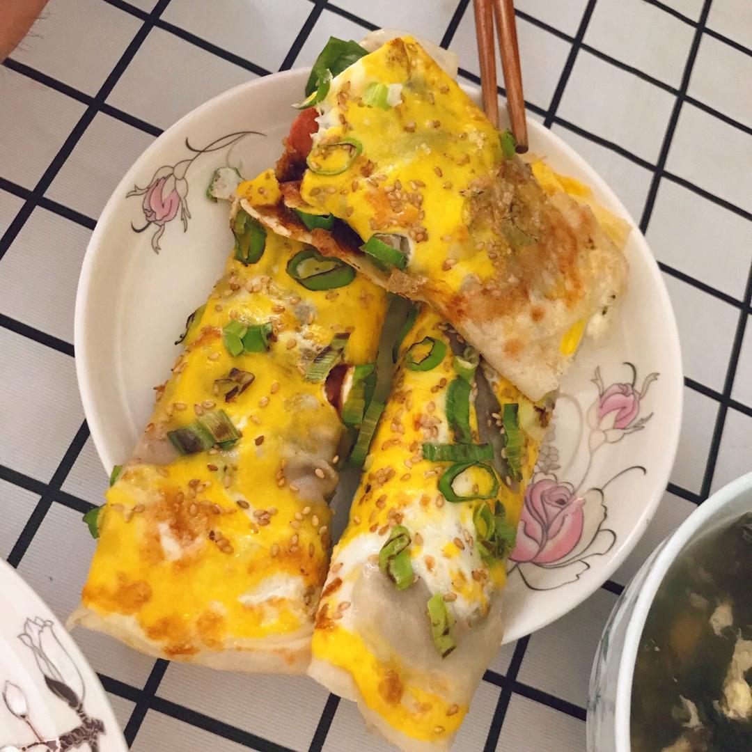 电饼铛自制煎饼果子（附薄脆方法）