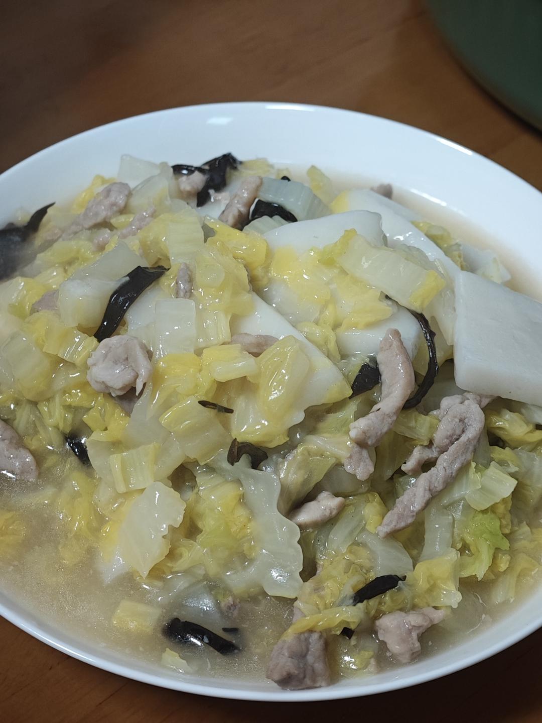 白菜烂糊肉丝