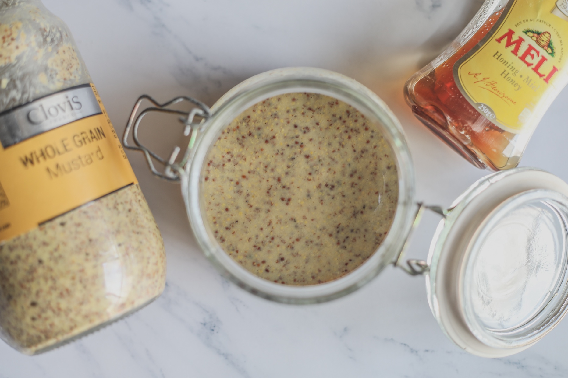 无油低脂沙拉酱——百搭芥末蜂蜜酱的做法