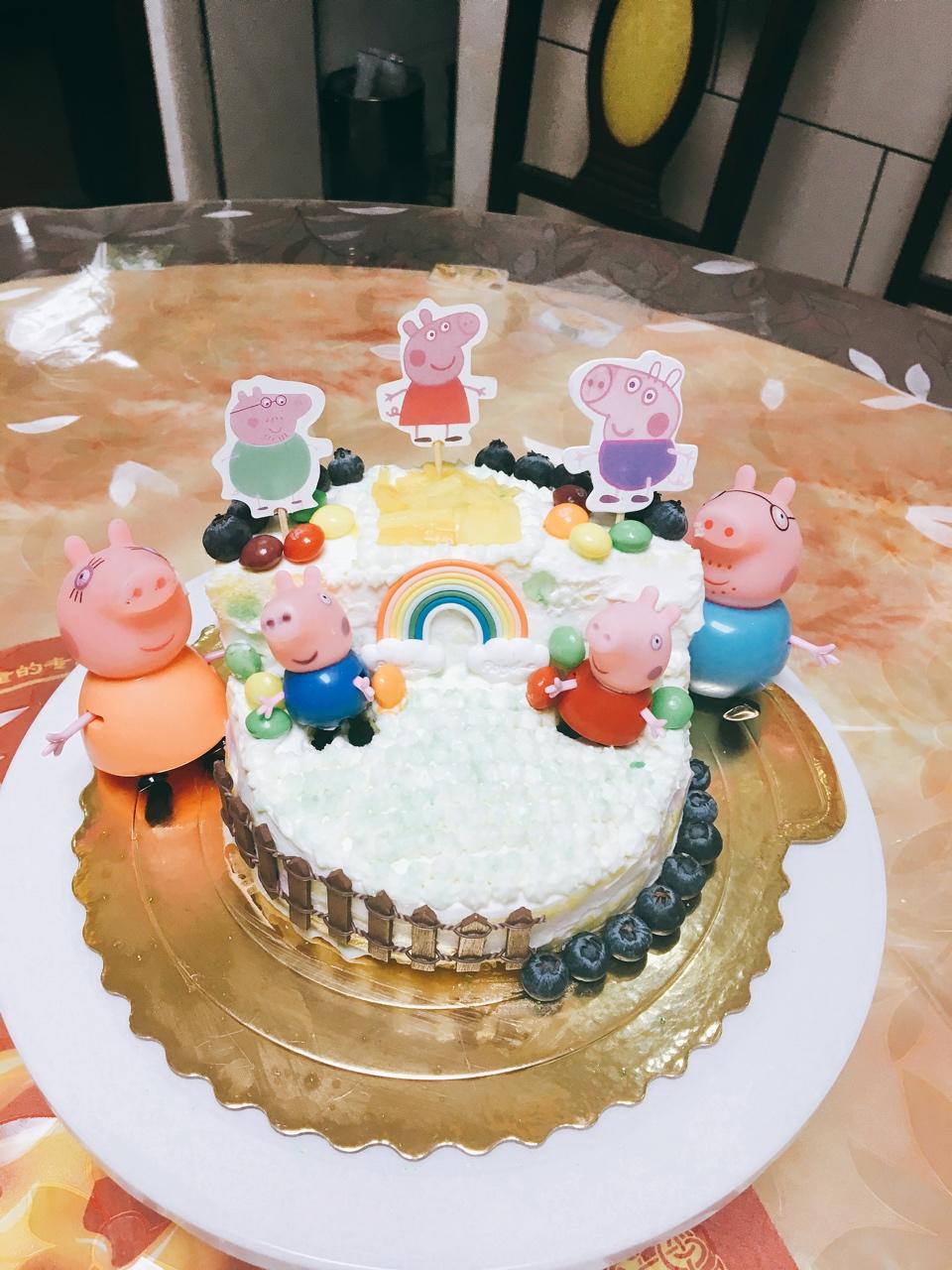 小猪佩奇场景蛋糕