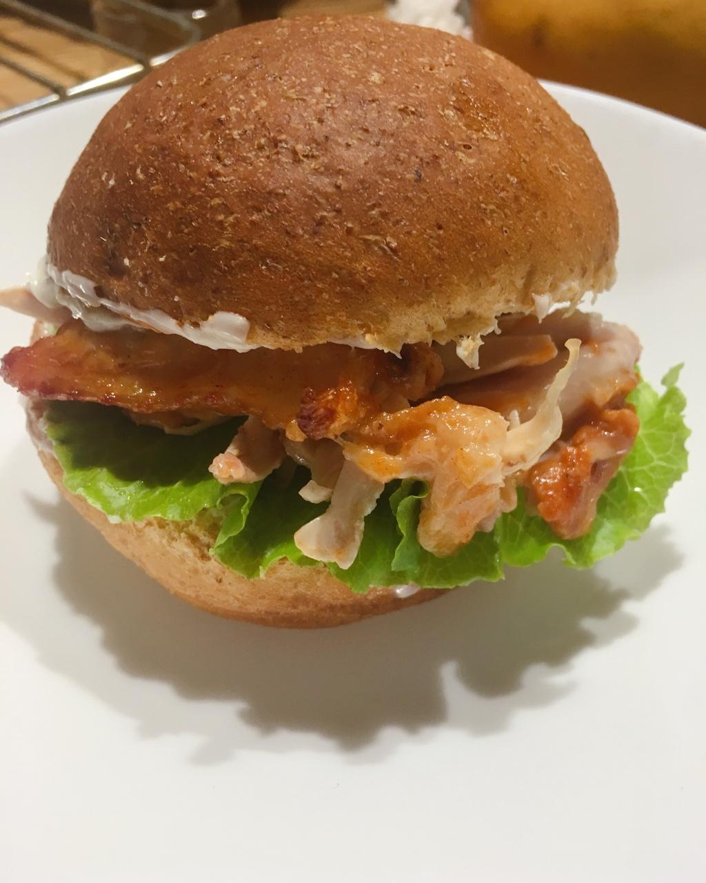 新奥尔良烤鸡腿堡
