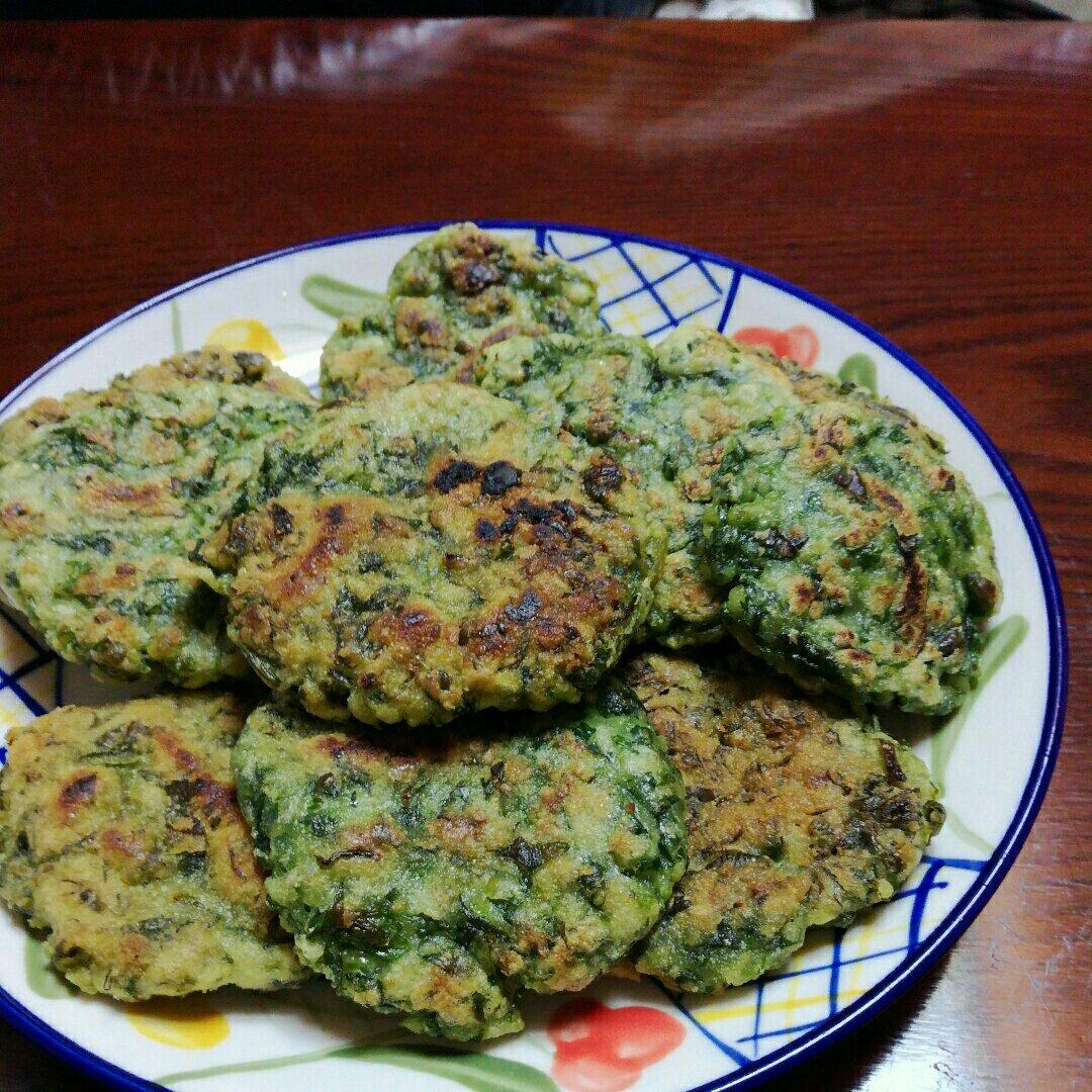 春华秋实皆风景做的豌豆苗糯米饼