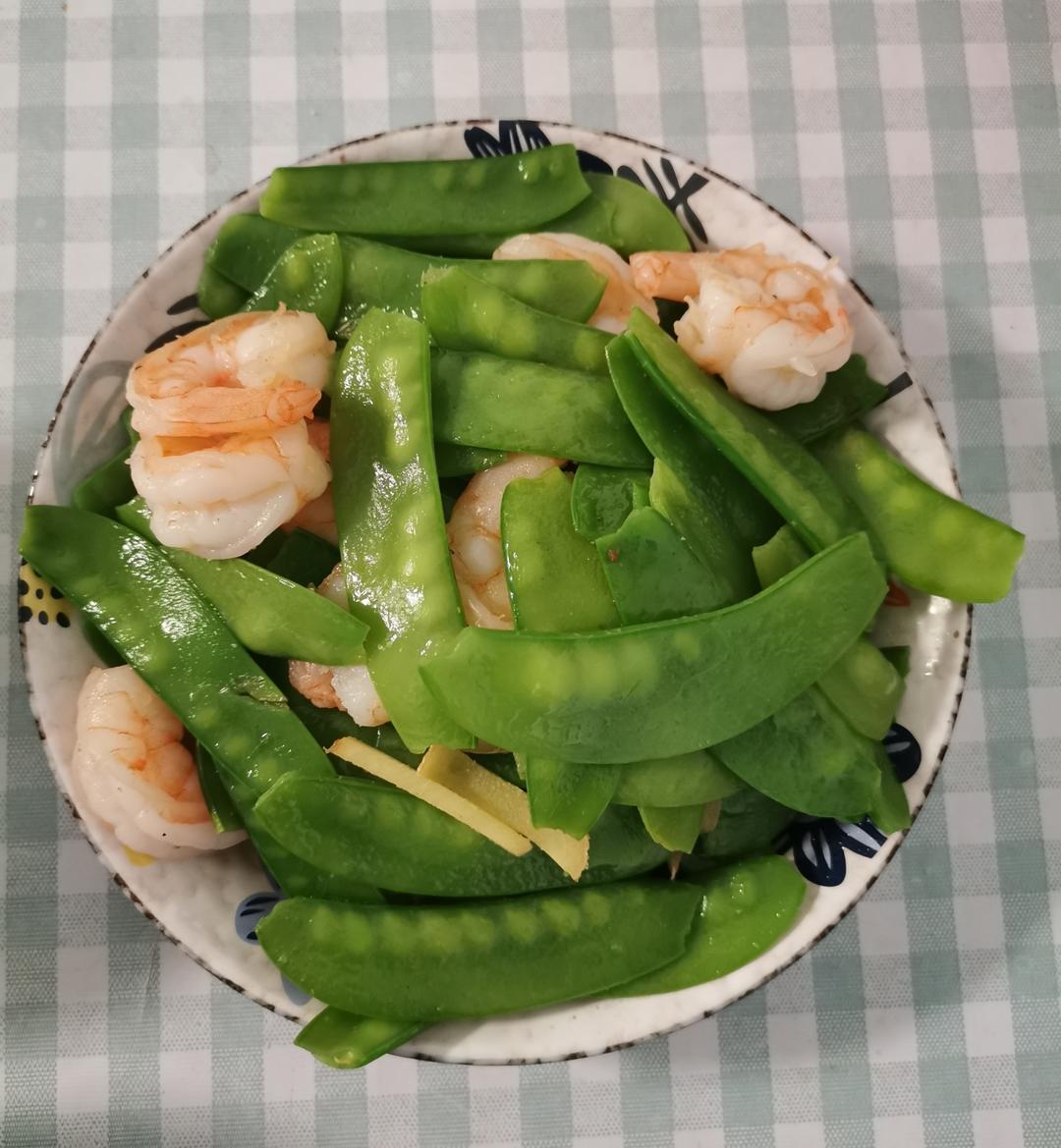荷兰豆炒虾仁