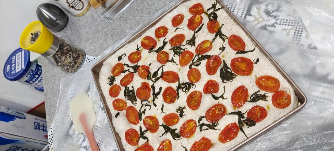 超高颜值天然酵母意大利佛卡夏面包focaccia（附土豆泥版）