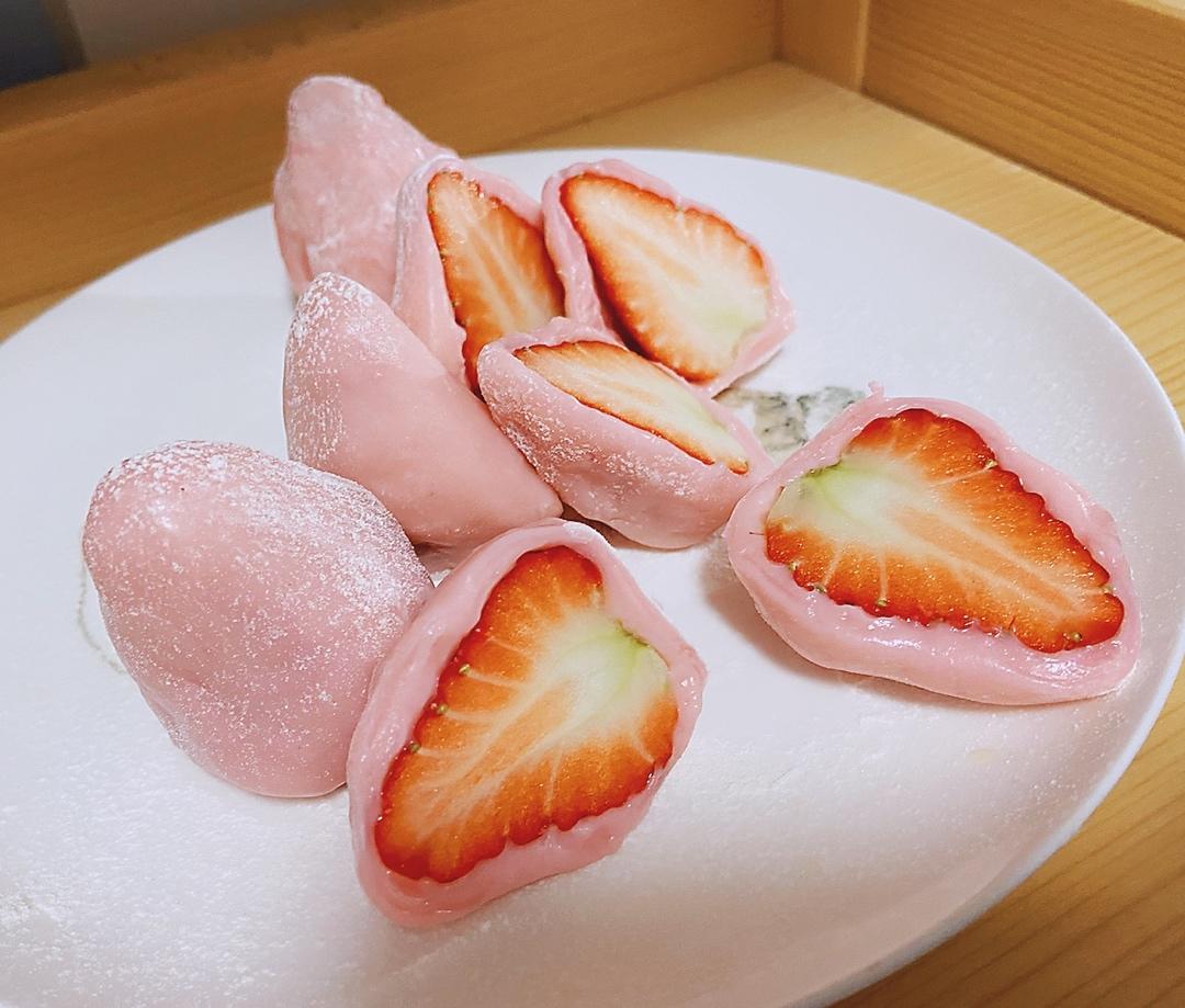 糯叽叽的草莓大福（超简单）