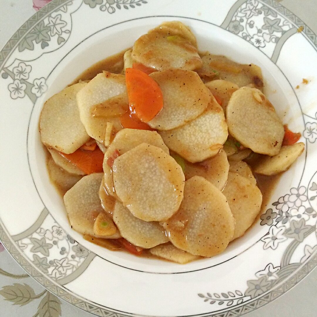 老丁的私房菜-清炒山药