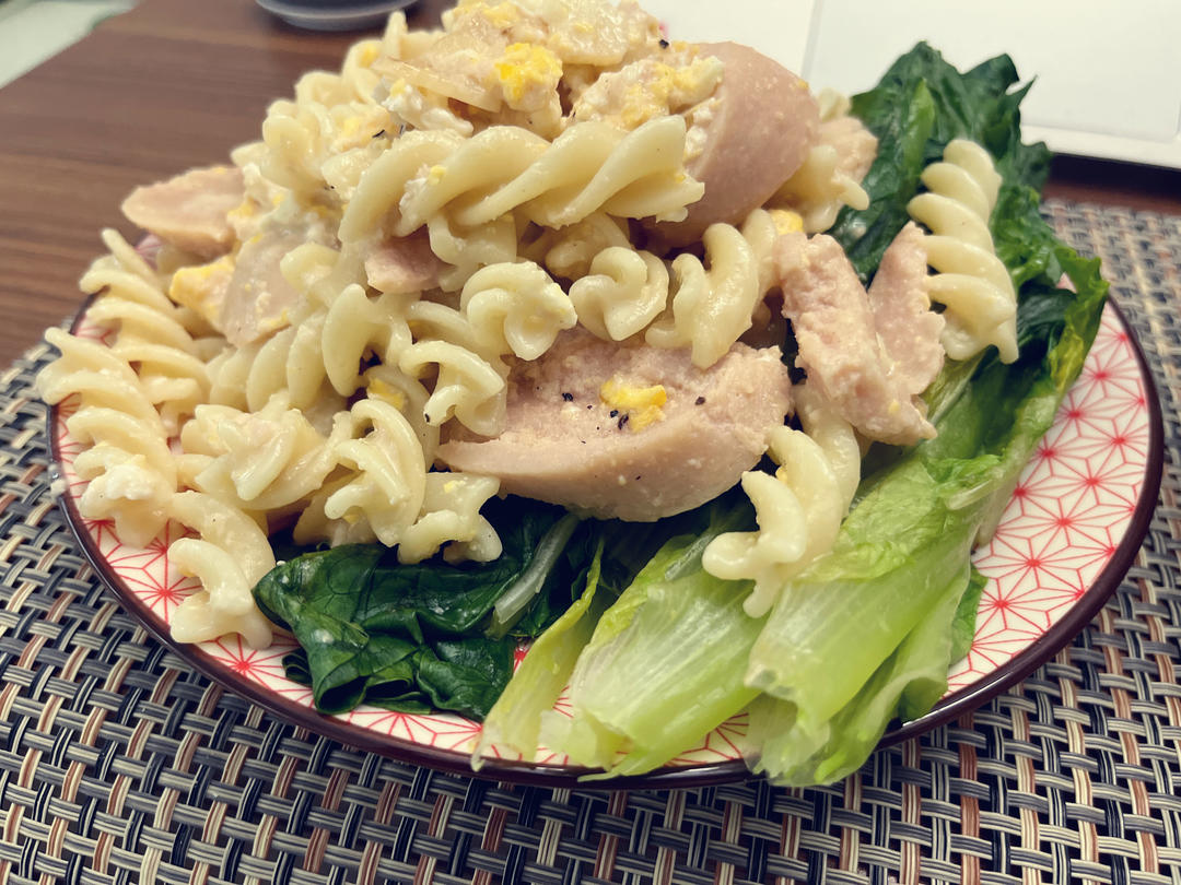 奶油蘑菇培根意大利面