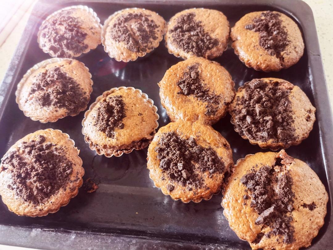 在家做巧克力蘑菇头麦芬蛋糕🍫