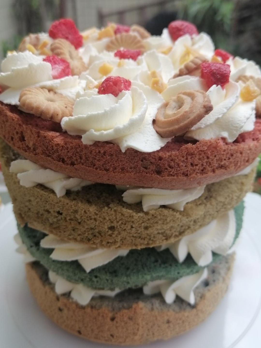 彩虹芝士咸奶油蛋糕