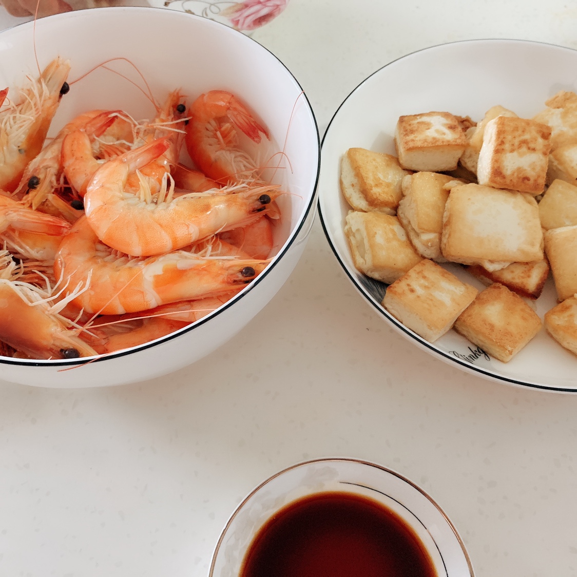 鲜虾➕豆腐的做法 步骤2