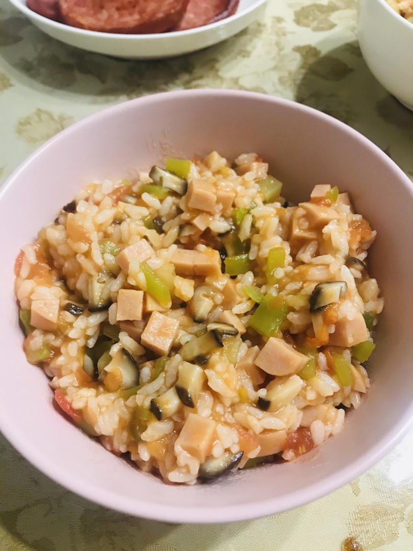 好吃到说不出话的番茄烫饭炒饭