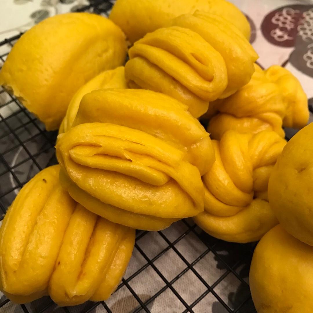 南瓜花卷馒头