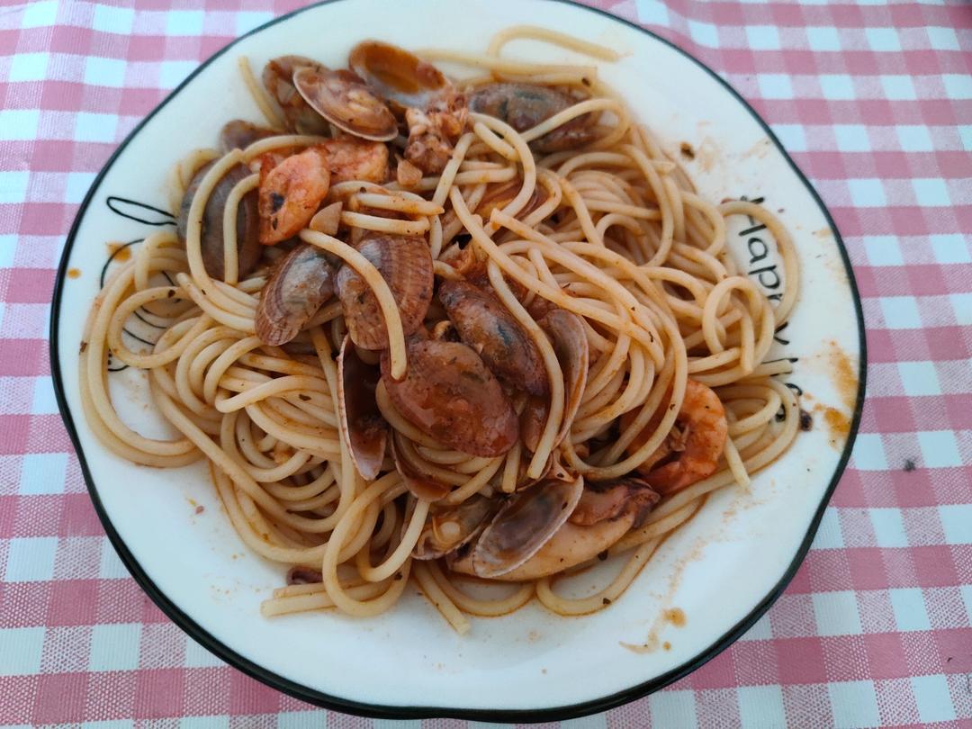 海鲜意大利面（目前最喜欢吃的）