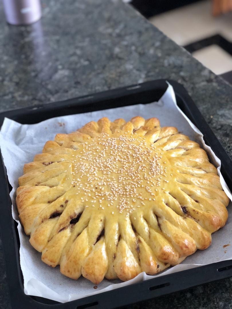 向日葵豆沙面包