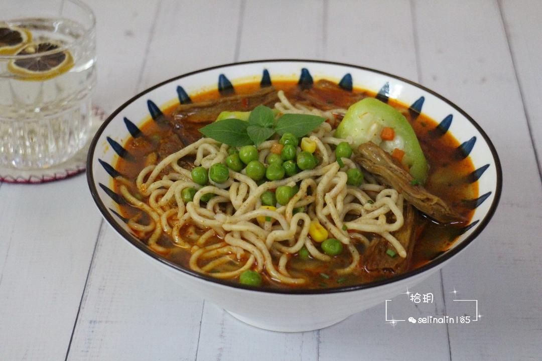 【原创】自制安心粗粮面条（荞麦黑麦小麦3合1面条）